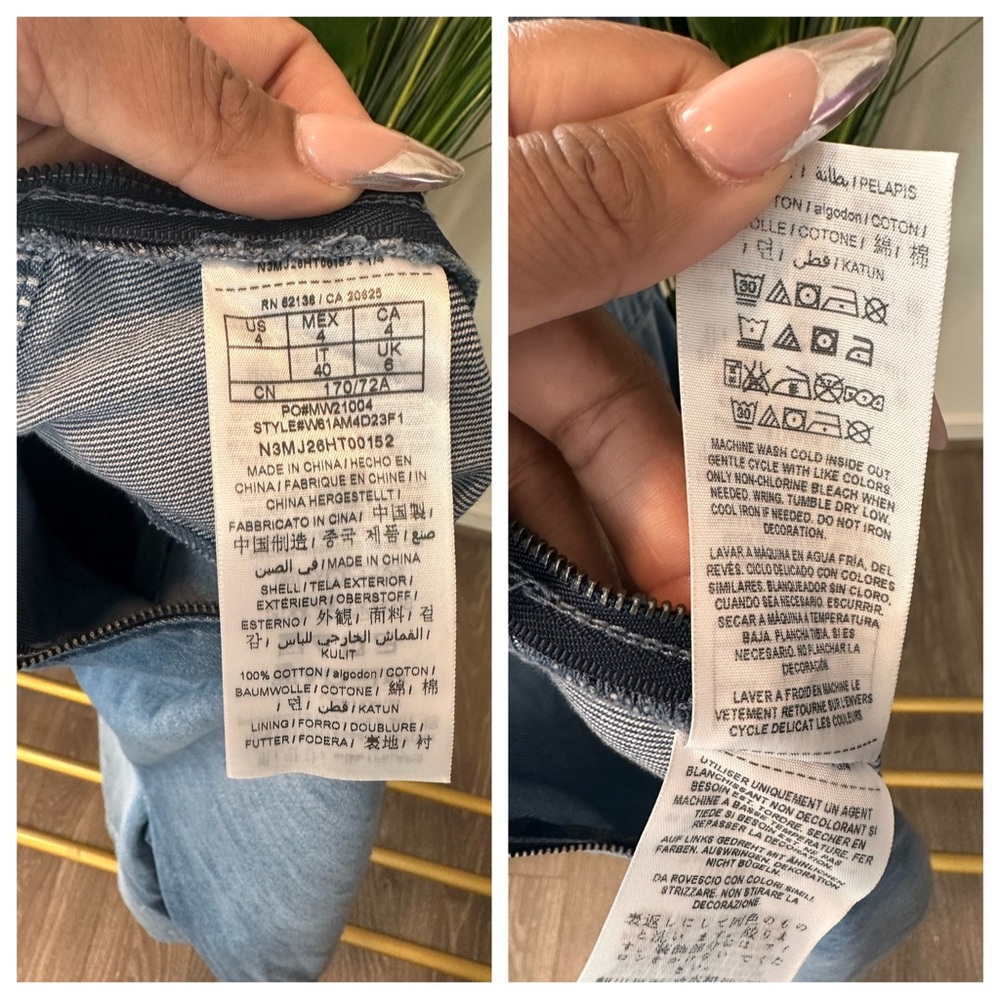 GUESS Culotte Denim Jumpsuit - Size 4 - Picture 12 of 15